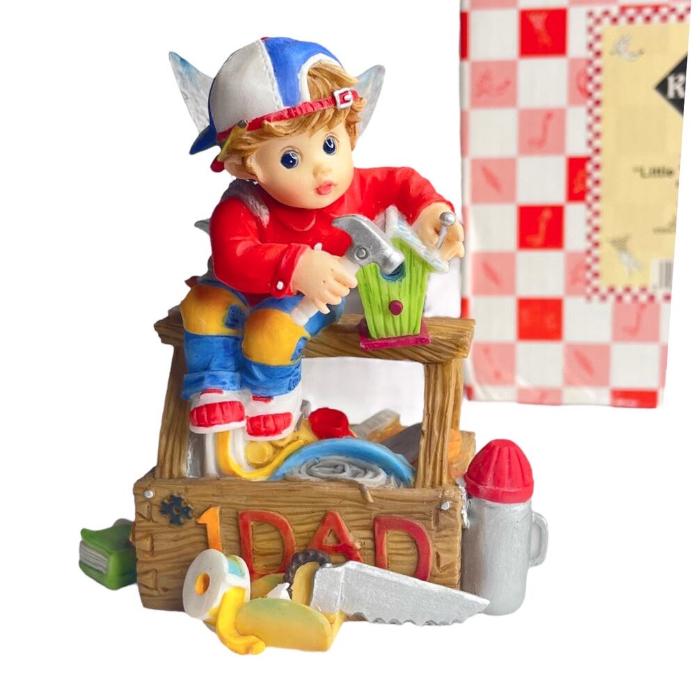 My Little Kitchen Fairies Tool Time Fairie Boy 1 Dad Toolbox Fairy Figurine Box